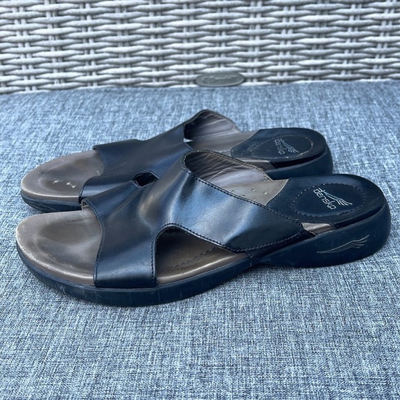 Dansko Shoes Dankso Womens Black Leather Sandals Size Eu 39 Comfort